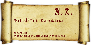 Mellári Kerubina névjegykártya